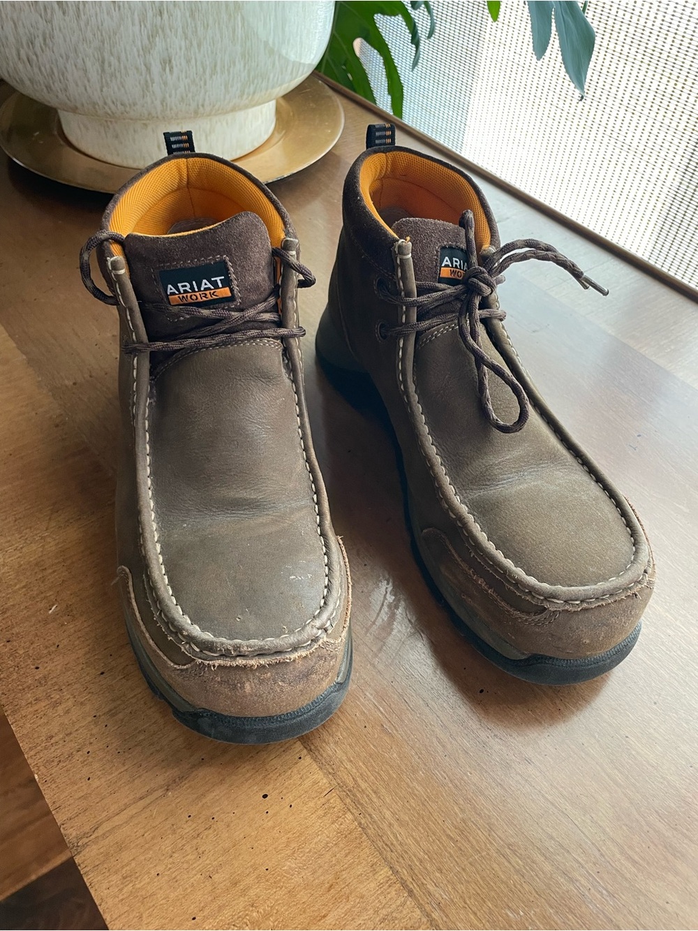 Ariat Edge LTE Brown Chukka Work Boots Composite Toe size 9.5